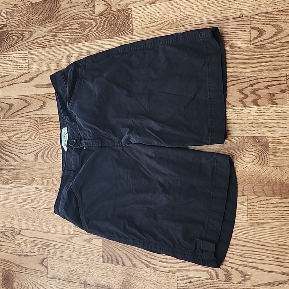 (2) Cleo Petites Slim Cargo Shorts Classic Black Summer Vacation Comfy Atleisure